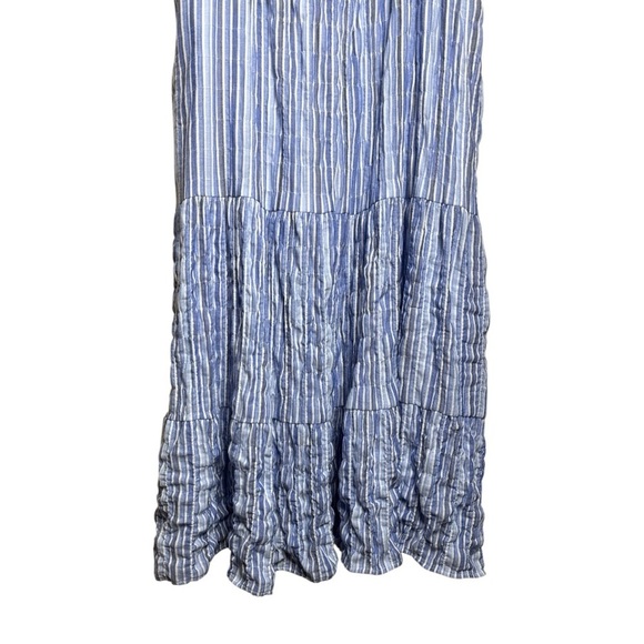 Elliott Lauren Seersucker Maxi Dress Size Medium NWT - Picture 3 of 11